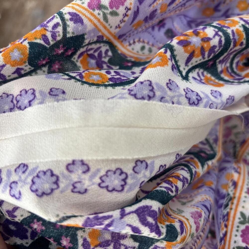 Vtg 70s floral paisley flowy sleeve fairy-core hippie dress - Picture 11 of 11